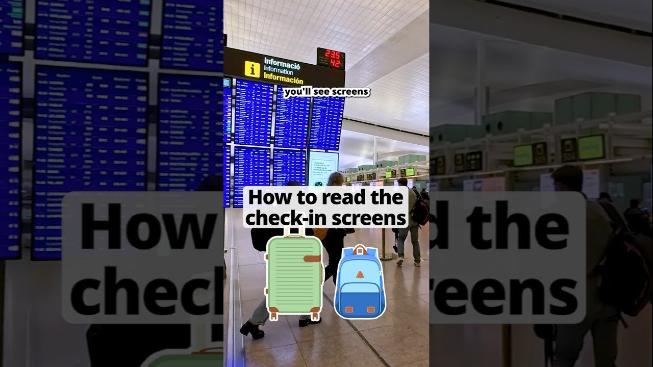 How to read the screens to check in your luggage ✈️